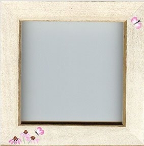 Antique White With Coneflowers Frame